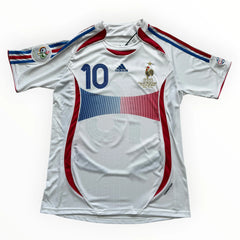 2006 Adidas France World Cup Zinedine Zidane MENS Jersey Shirt Away Kit Vintage Retro Embroidered Gold