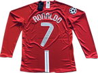 Ronaldo 2007/2008 UCL Final Manchester United Nike Long Sleeve MENS Jersey UEFA Champions League