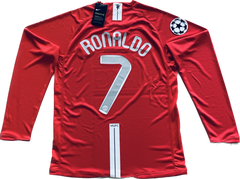 Ronaldo 2007/2008 UCL Final Manchester United Nike Long Sleeve MENS Jersey UEFA Champions League