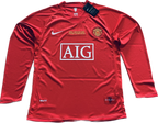 Ronaldo 2007/2008 UCL Final Manchester United Nike Long Sleeve MENS Jersey UEFA Champions League