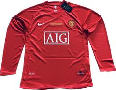 Ronaldo 2007/2008 UCL Final Manchester United Nike Long Sleeve MENS Jersey UEFA Champions League