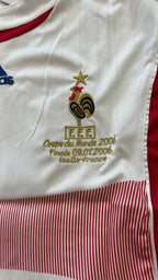 2006 Adidas France World Cup Zinedine Zidane MENS Jersey Shirt Away Kit Vintage Retro Embroidered Gold