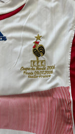 2006 Adidas France World Cup Zinedine Zidane MENS Jersey Shirt Away Kit Vintage Retro Embroidered Gold