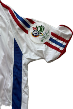 2006 Adidas France World Cup Zinedine Zidane MENS Jersey Shirt Away Kit Vintage Retro Embroidered Gold
