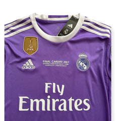 Ronaldo Jersey #7 Madrid 2016-2017 Adidas Real Madrid Long Sleeve Soccer Jersey Champions Cardiff Purple MENS UCL