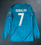 Real Madrid 17-18 Third Ronaldo #7 Jersey Champions League Edition Soccer Jersey