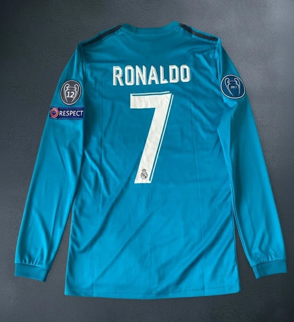 Real Madrid 17-18 Third Ronaldo #7 Jersey Champions League Edition Soccer Jersey